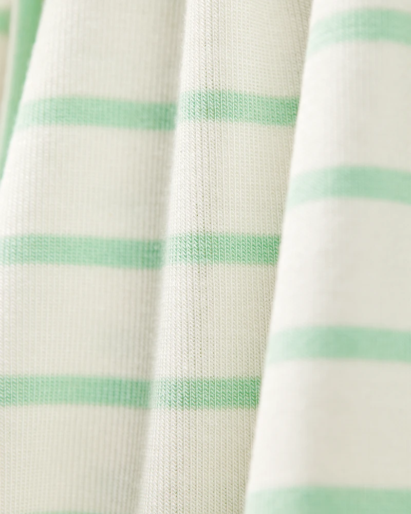 Baby Striped PurelySoft Romper - Green
