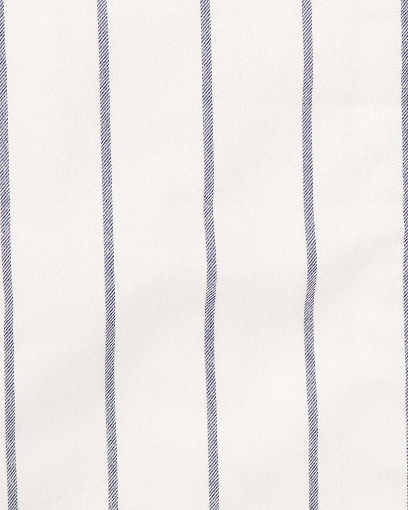 Kid Striped Baseball Button-Down Shirt