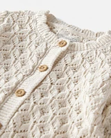 Baby Organic Cotton Pointelle Sweater