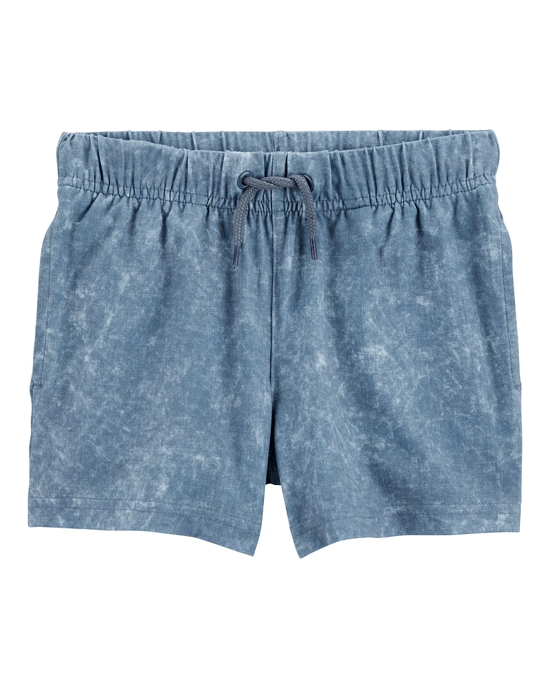 Toddler Solid Knit Shorts - Blue