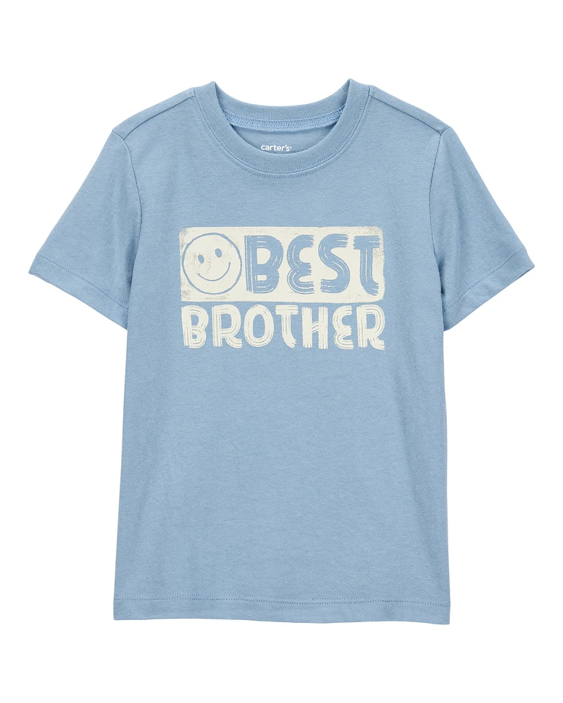 Toddler Best Brother Short-Sleeve Graphic Tee - Blue