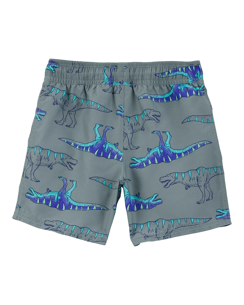Kid 2-Piece Dinosaur Rashguard & Swim Trunk Set