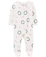 Baby 2-Pack Christmas Zip-Up PurelySoft Sleep & Play Pajamas