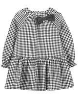 Toddler Plaid Peplum Dress