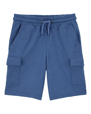 Kid Solid Woven Shorts - Blue