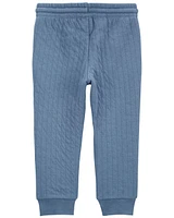 Toddler Pull-On Quilted Joggers - Blue