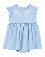Baby 2-Piece Bodysuit Dress & Cardigan Set
