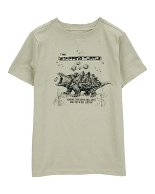 Kid Turtle Short-Sleeve Graphic Tee - Grey