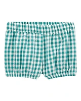 Baby 3-Piece Gingham Outfit Set - Green/Grey