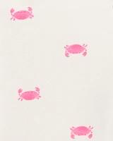 Toddler Crab Print Bike Shorts