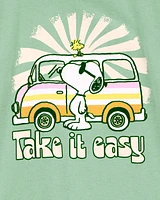 Kid Peanuts™ Snoopy Short-Sleeve Graphic Tee - Green