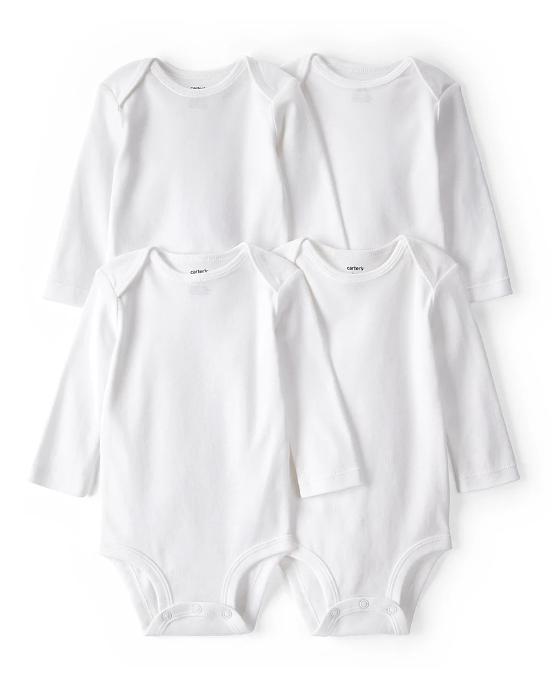 Baby 4-Pack Long-Sleeve Bodysuits