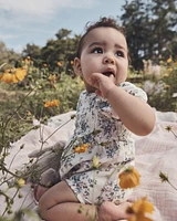 Baby Floral-Print Linen Bubble Made with Organic Cotton