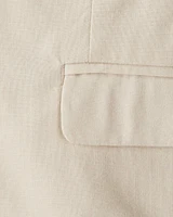 Toddler Linen Suit Jacket Made With Organic Cotton - Khaki