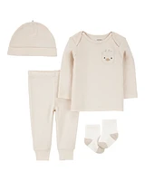 Baby 4-Piece Striped Duck Outfit Set