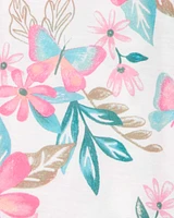 Girls 2-Pack Ice Cream Floral Nightgowns - Pink
