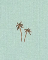 Toddler Palm Tree Print PurelySoft 2-Piece Pyjamas - Mint