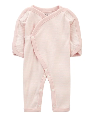 Baby Preemie Striped Cotton Sleeper Pyjamas