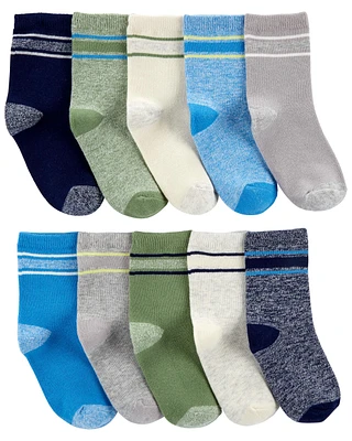 Kid 10-Pack Marled Socks