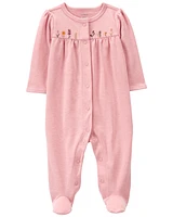 Baby Floral Snap-Up Cotton Sleeper Pyjamas