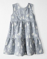 Toddler Organic Cotton Bunny-Print Dress