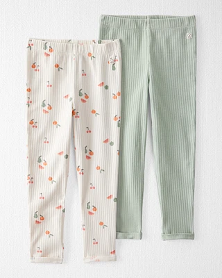 Toddler 2-Pack Organic Cotton Rib Leggings