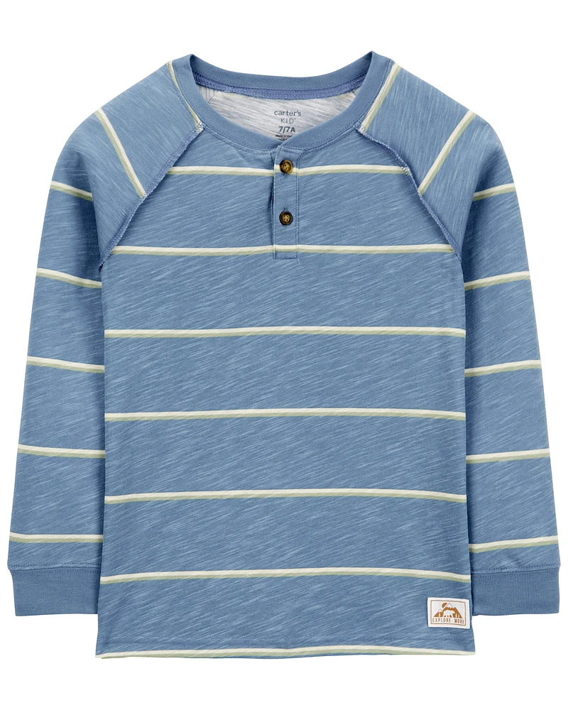 Kid Striped Henley Tee