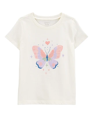 Toddler Butterfly Short-Sleeve Graphic Tee - White