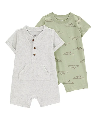 Baby 2-Pack Cotton Rompers