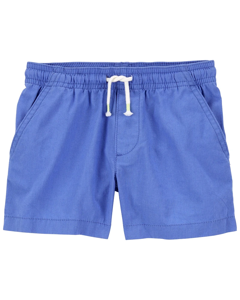 Pull-On Linen Shorts