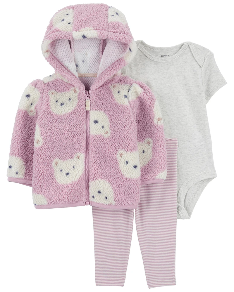 Baby 3-Piece Bear Little Jacket Set