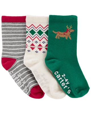 Toddler 3-Pack Holiday Socks