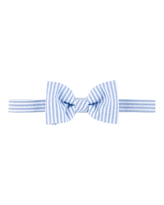 Seersucker Bow Tie - Blue