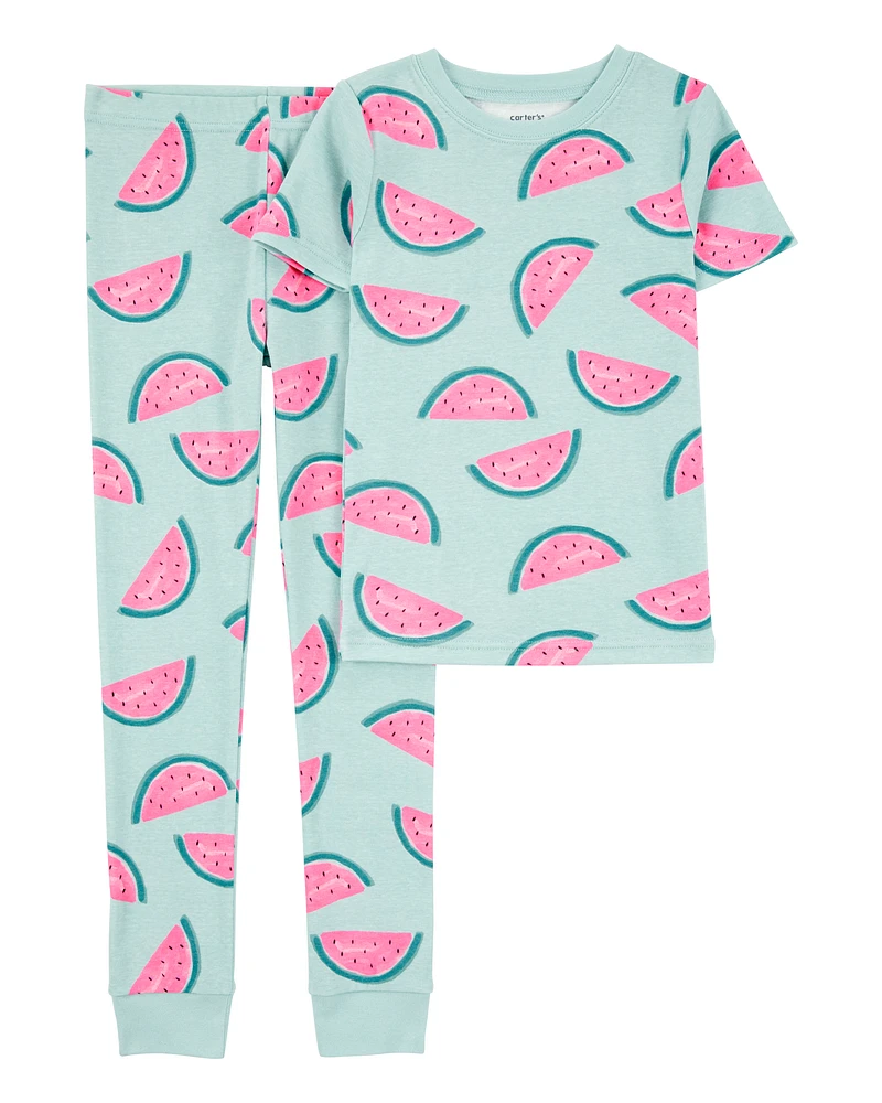 Kid 2-Piece Watermelon 100% Snug Fit Cotton Pyjamas