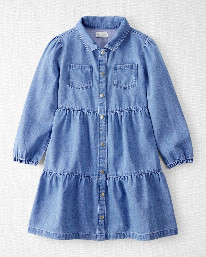 Kid Organic Cotton Chambray Dress