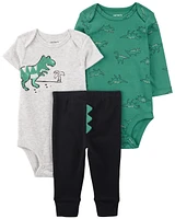 3-Piece Dinosaur Bodysuit Pant Set