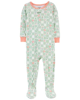 Carter's Toddler Girl Footed Checkered Pajamas