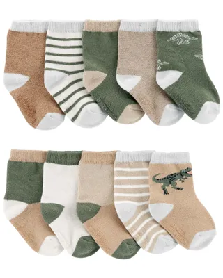 10-Pack Dinosaur Socks