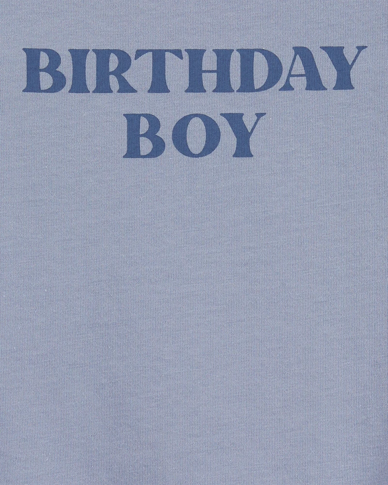 Baby Birthday Boy Short-Sleeve Bodysuit - Blue