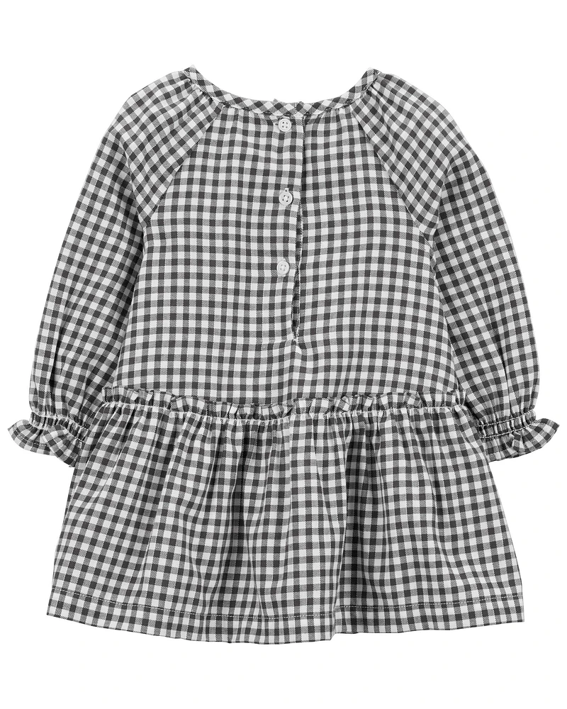 Baby Plaid Peplum Dress