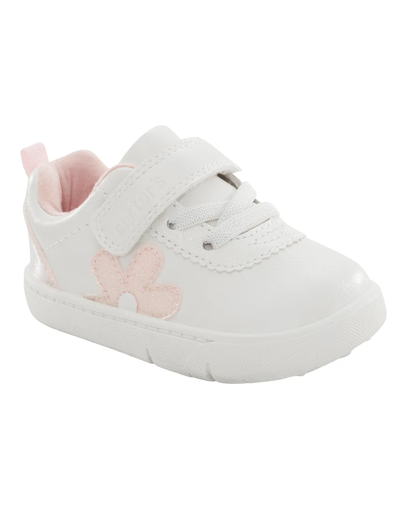 Every Step® First Walker Flower Casual Sneakers - White