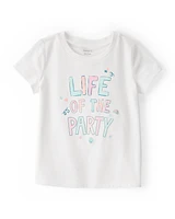 Toddler Life Of The Party Short-Sleeve Graphic Tee - White