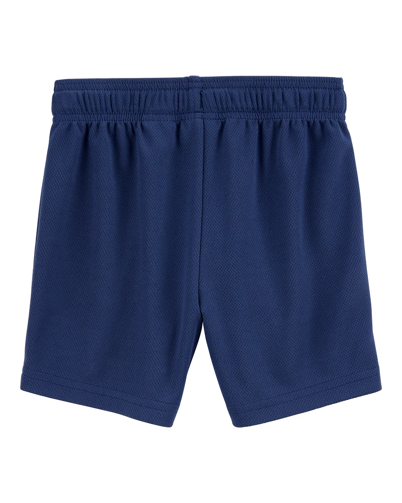 Toddler Boy Active Mesh Shorts - Navy