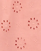 Toddler Eyelet Flutter Jumpsuit - Pink