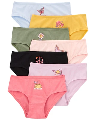 Kid 7-Pack Weekdays Hipster Stretch Cotton Undies