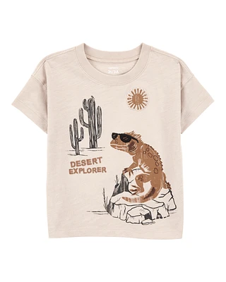 Toddler Desert Lizard Graphic Tee - Ivory