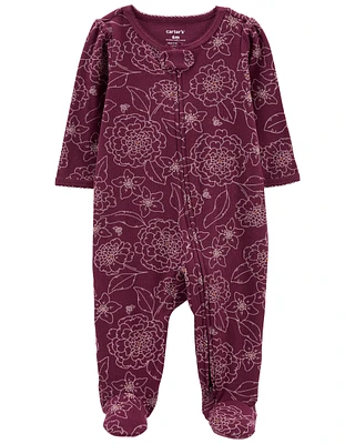 1-Piece Floral Sleeper Pyjamas
