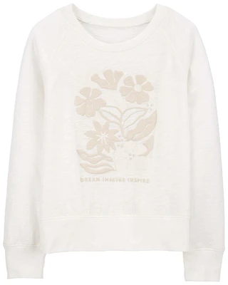 Kid Floral Pullover Sweatshirt