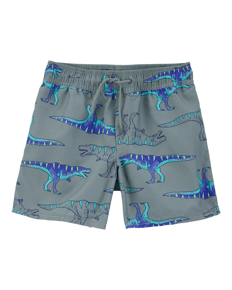Kid 2-Piece Dinosaur Rashguard & Swim Trunk Set
