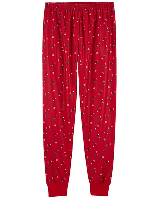 Adult Mistletoe Fleece Pyjama Pants